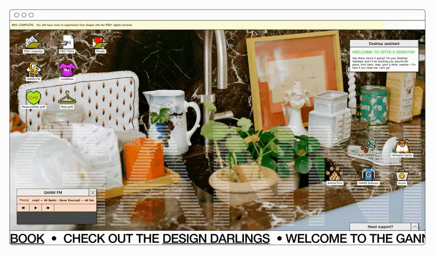gif of ganni items