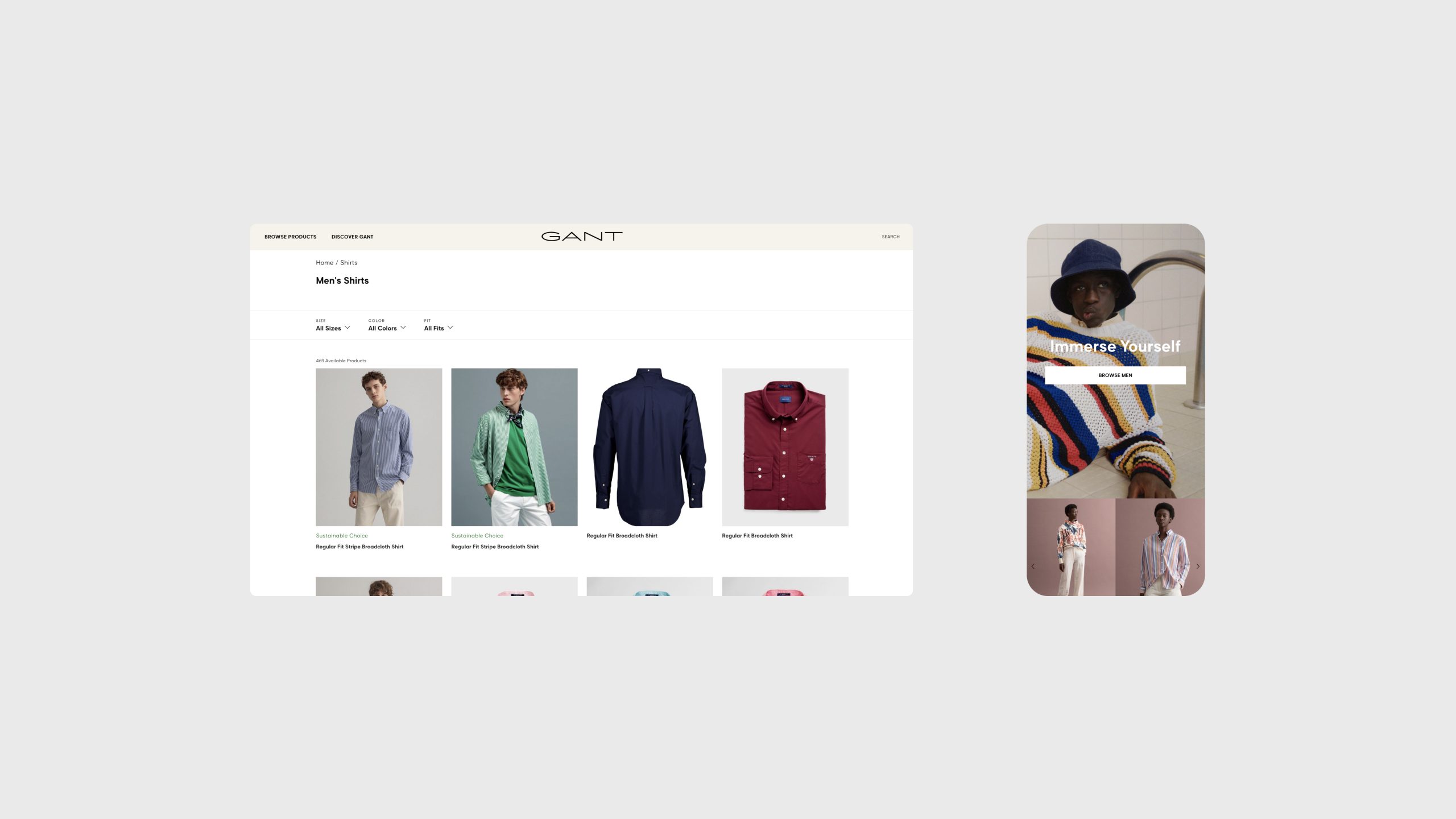 Website showcased in desktop and mobile format