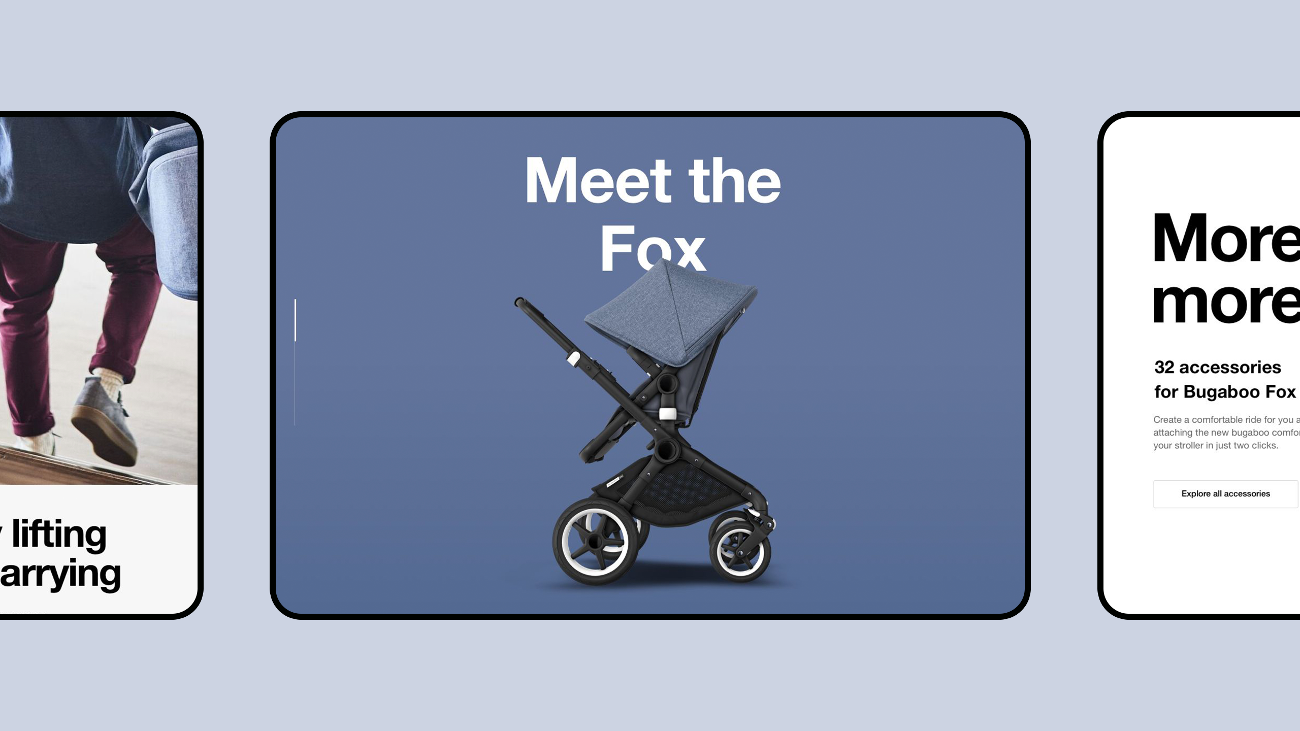 Bugaboo showcased in a screen