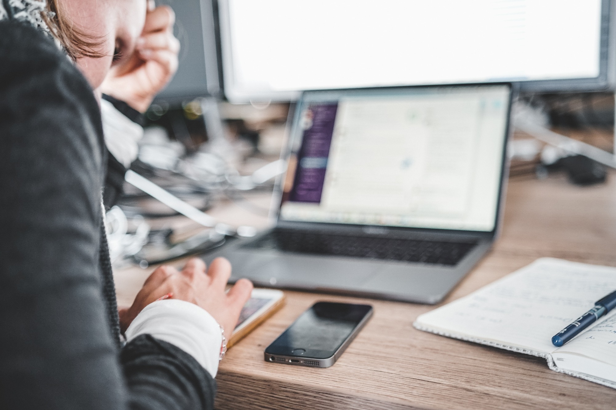 woman working in tech