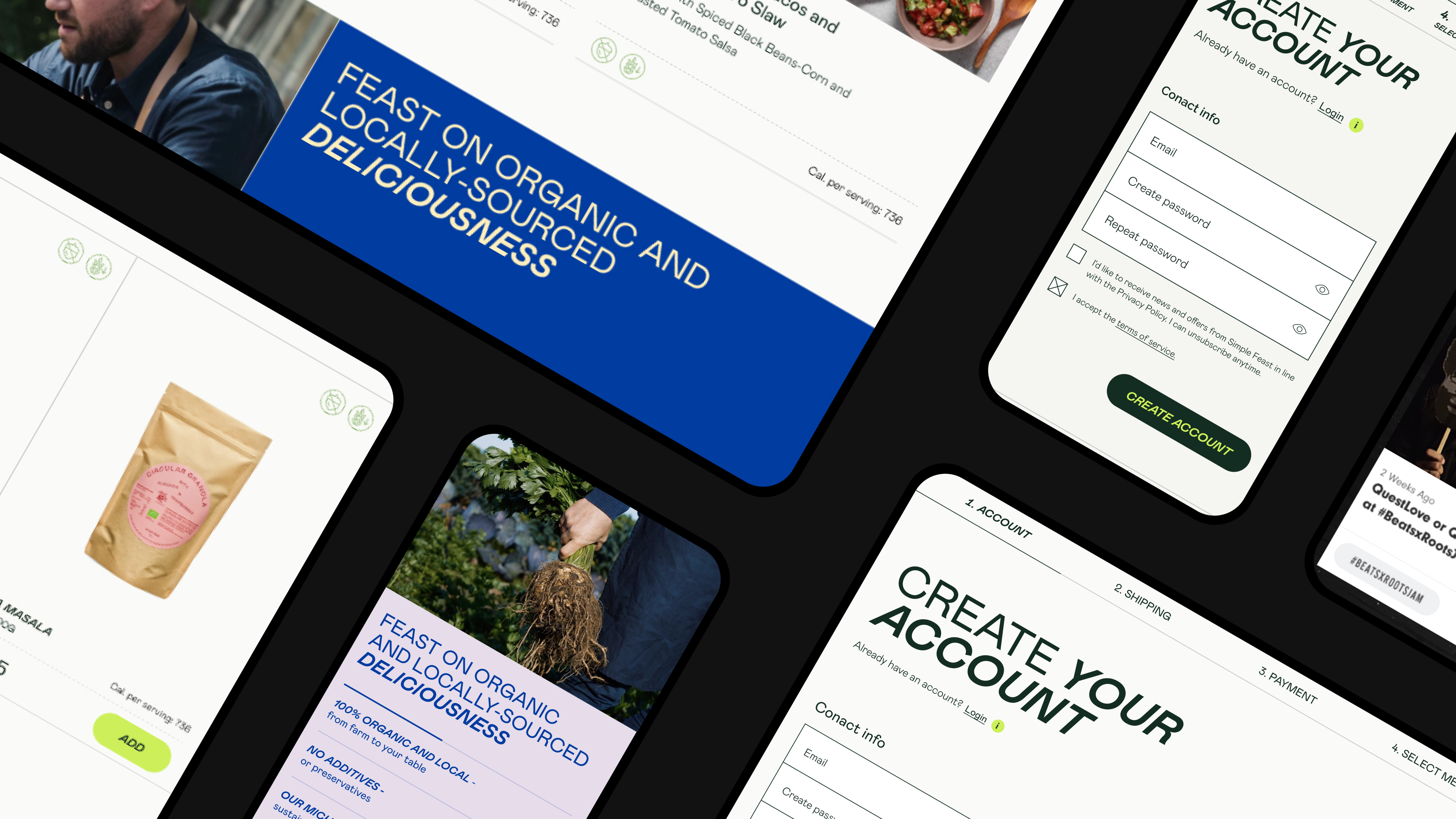 Simple Feast mobile version