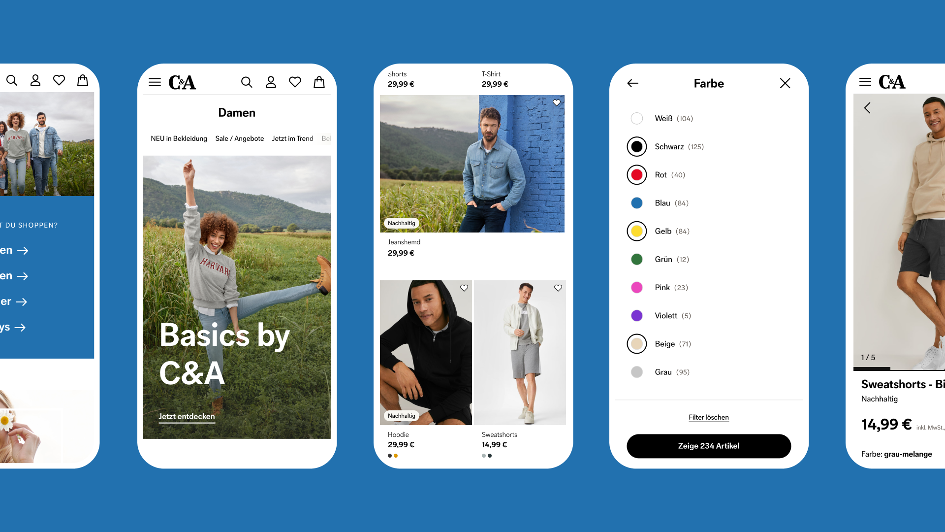 C&A mobile website