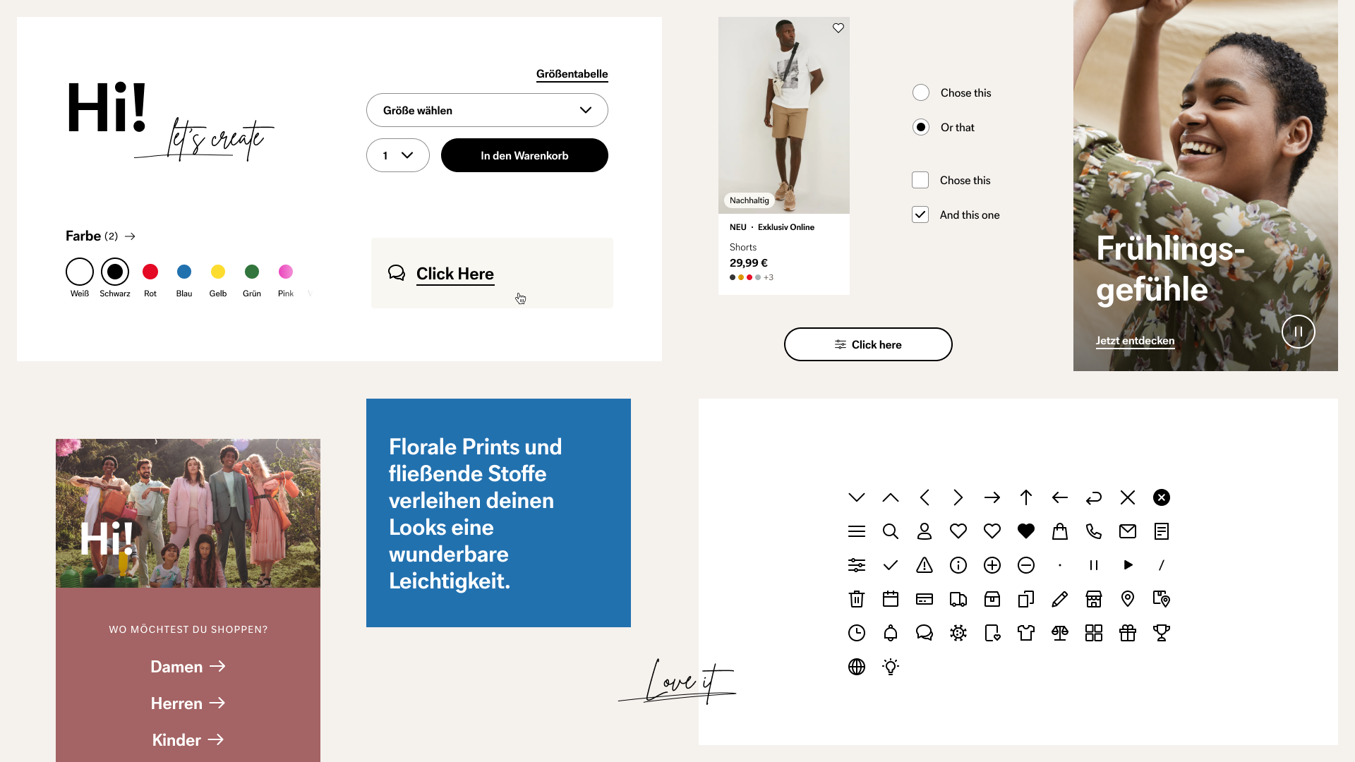 C&A creative side of website, that allow you to personalise your items