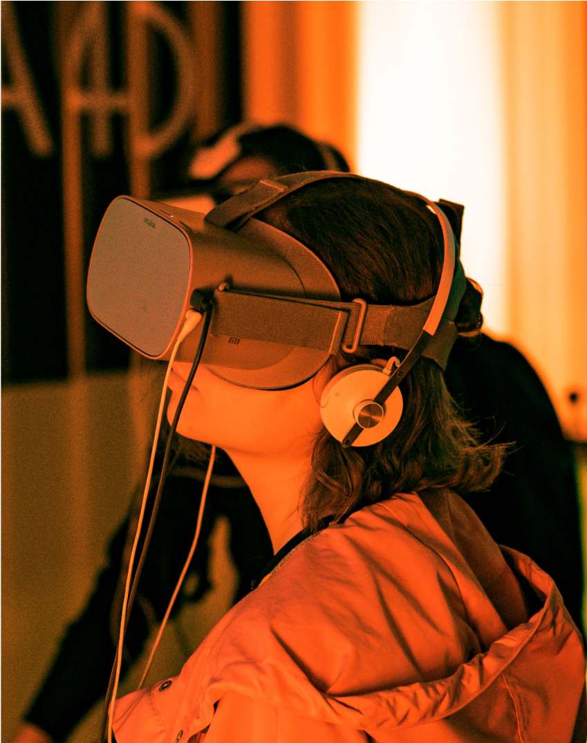 women in headset 