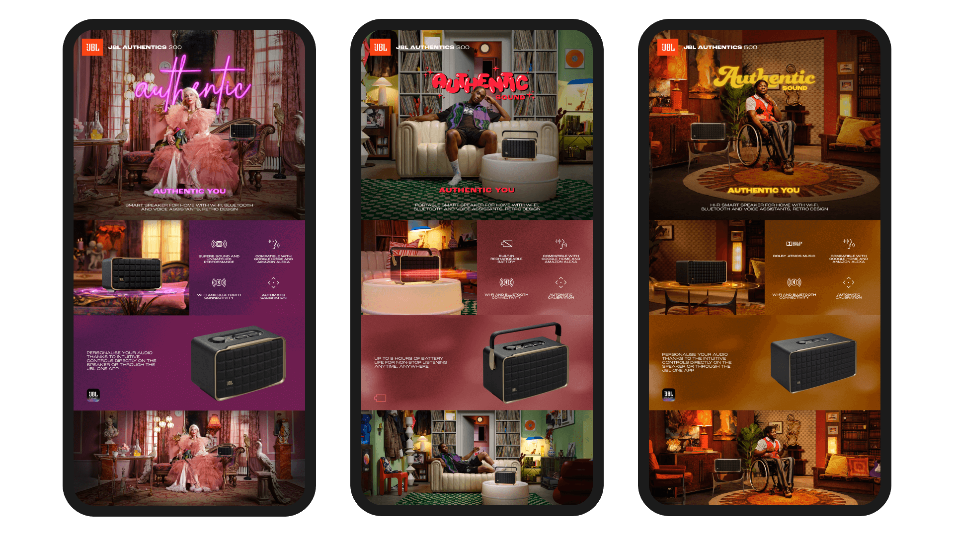 JBL app screenshots