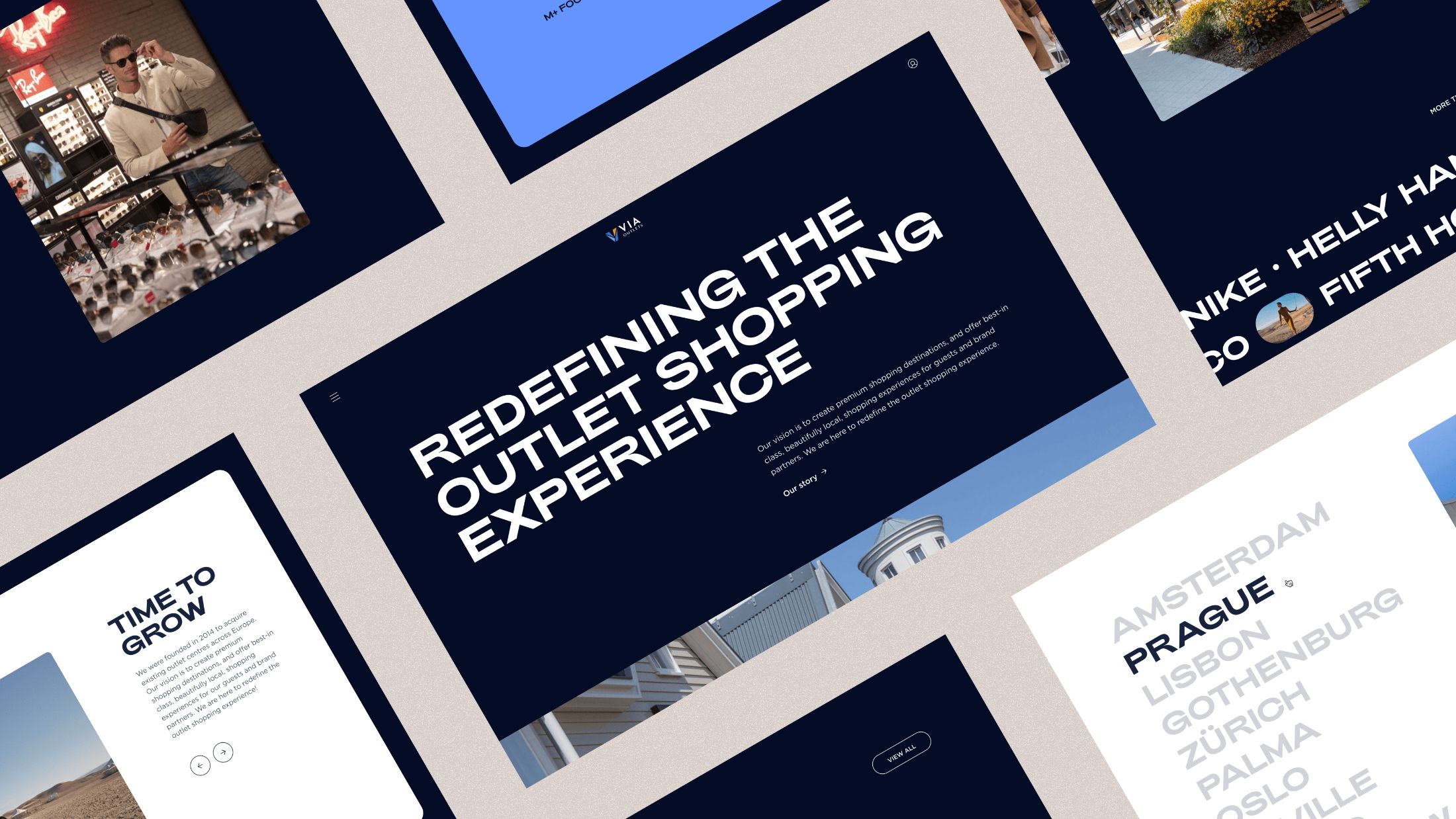 VIA outlets shopping experience uxui