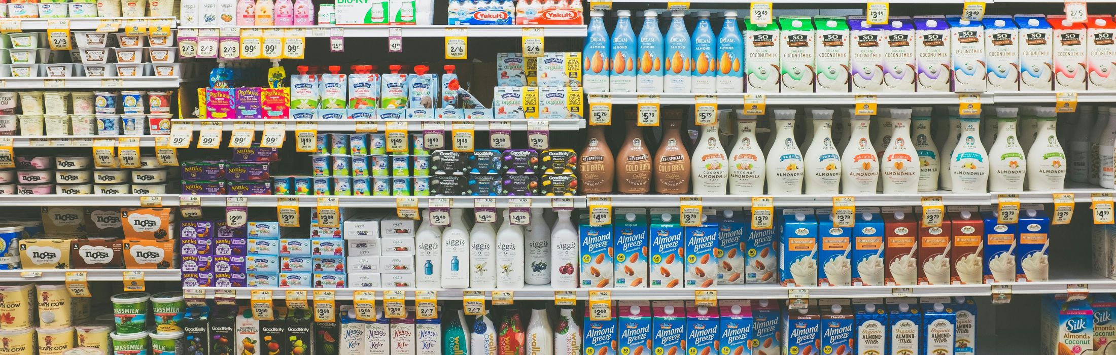 CPG products on a shelf 