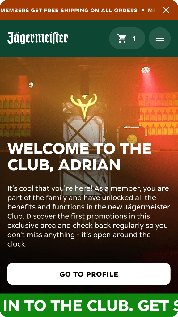 jagermeister homepage layout