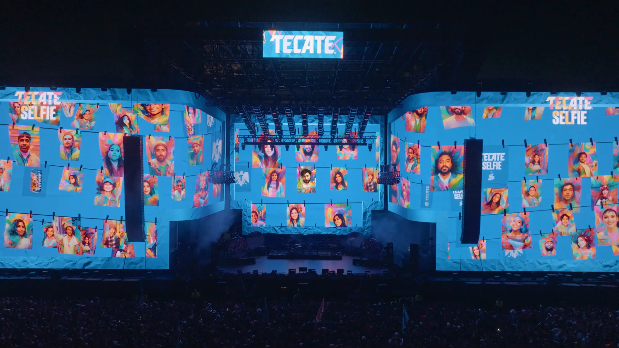 Tecate selfie wall at festival