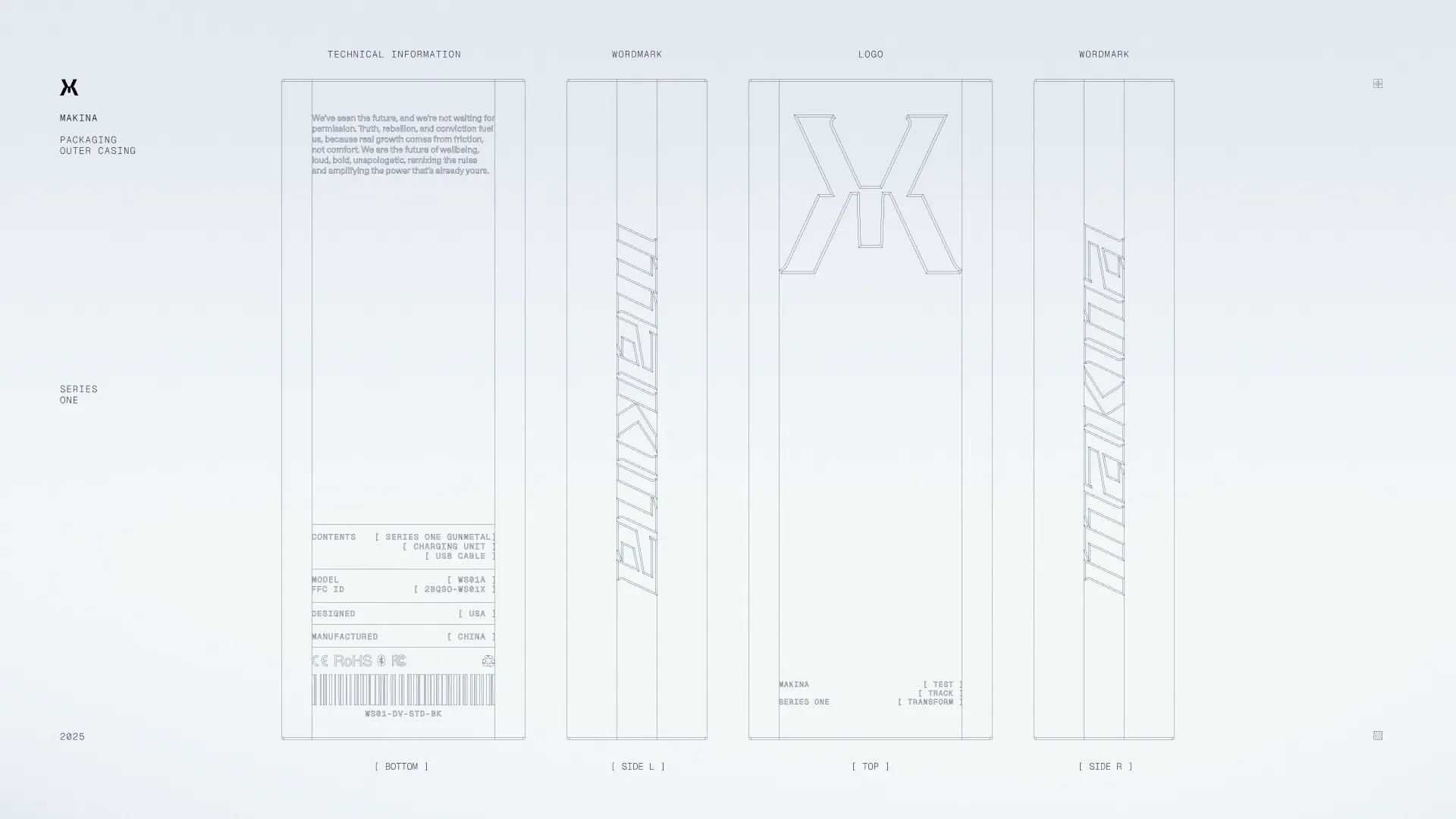 Makina branding sketches