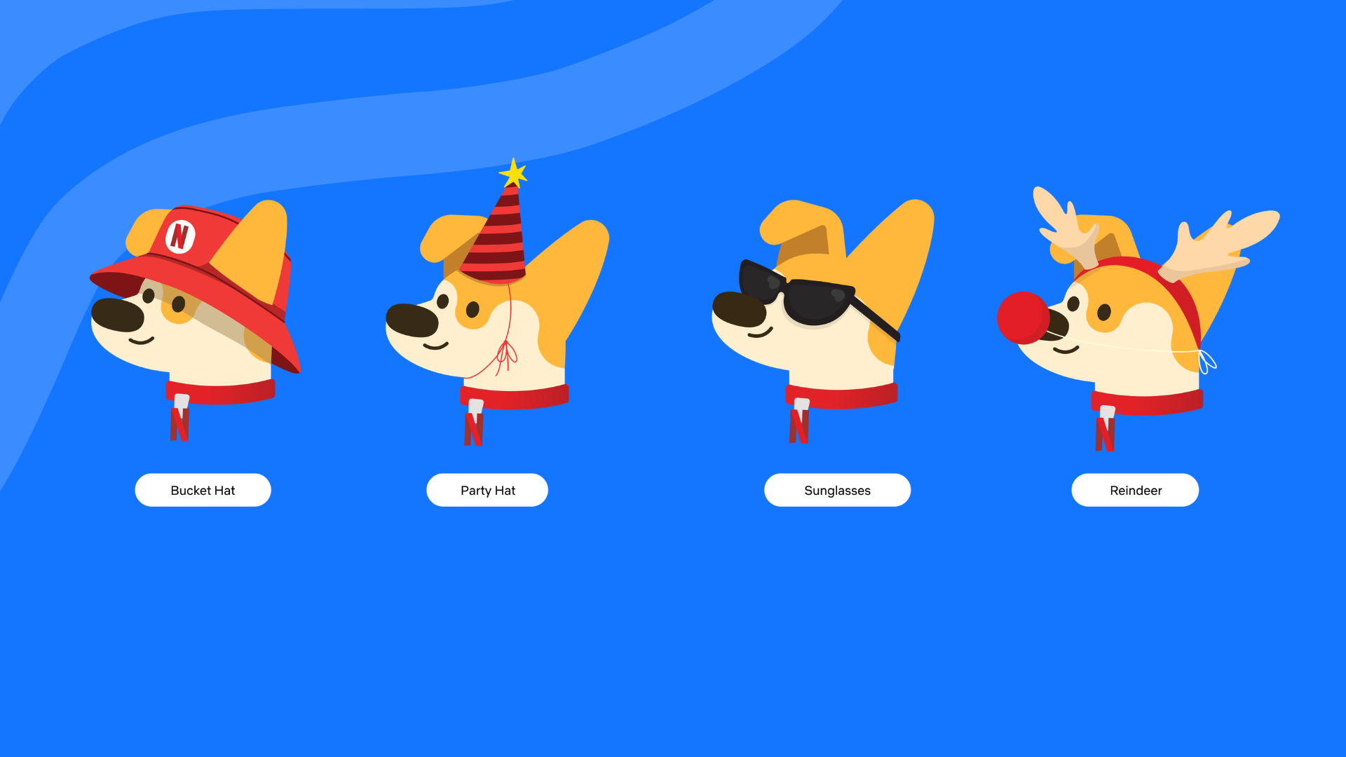 Noodles with playful props & hats