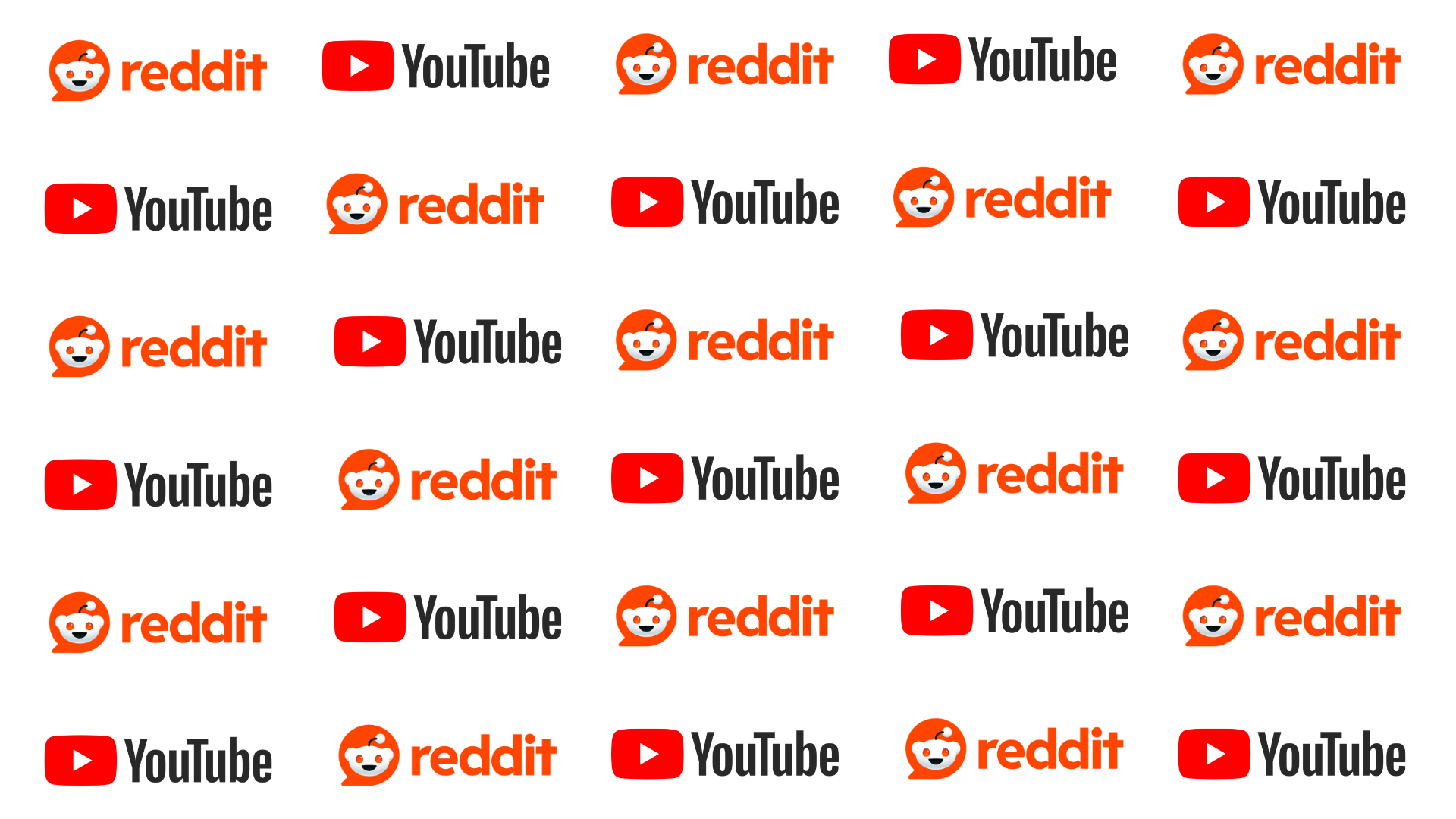 Reddit youtube logo wall
